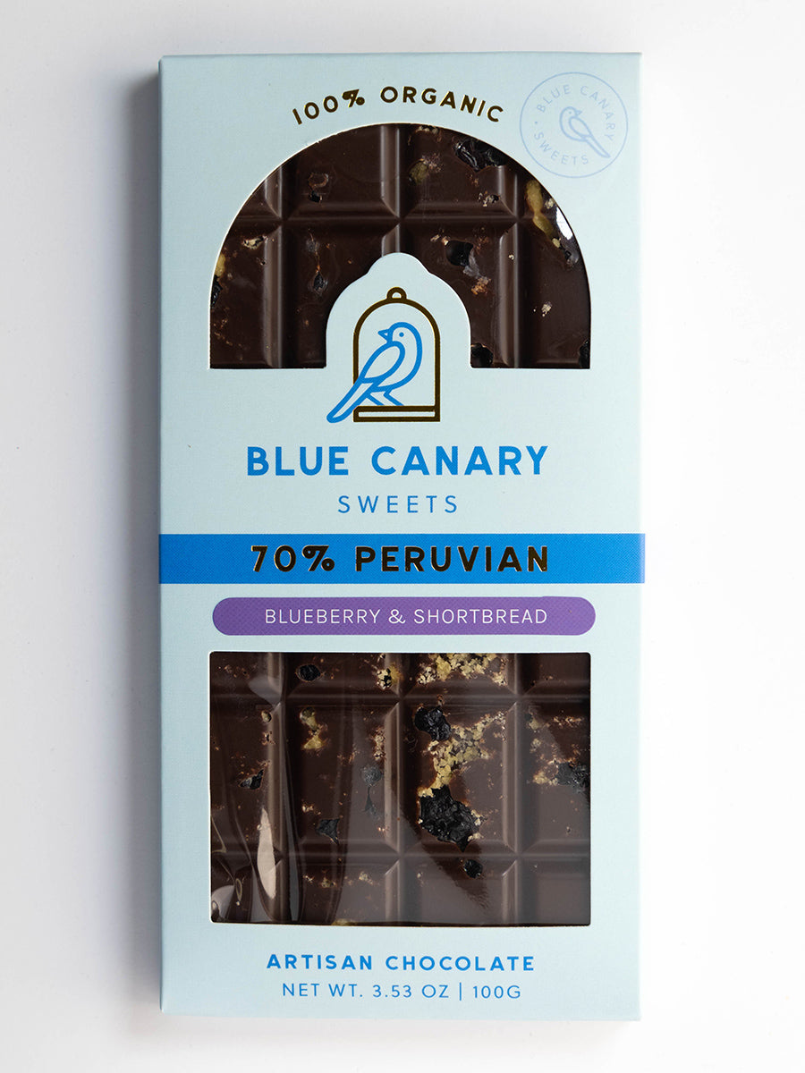 70% Peruvian Dark Chocolate | Blueberry & Shortbread image 0