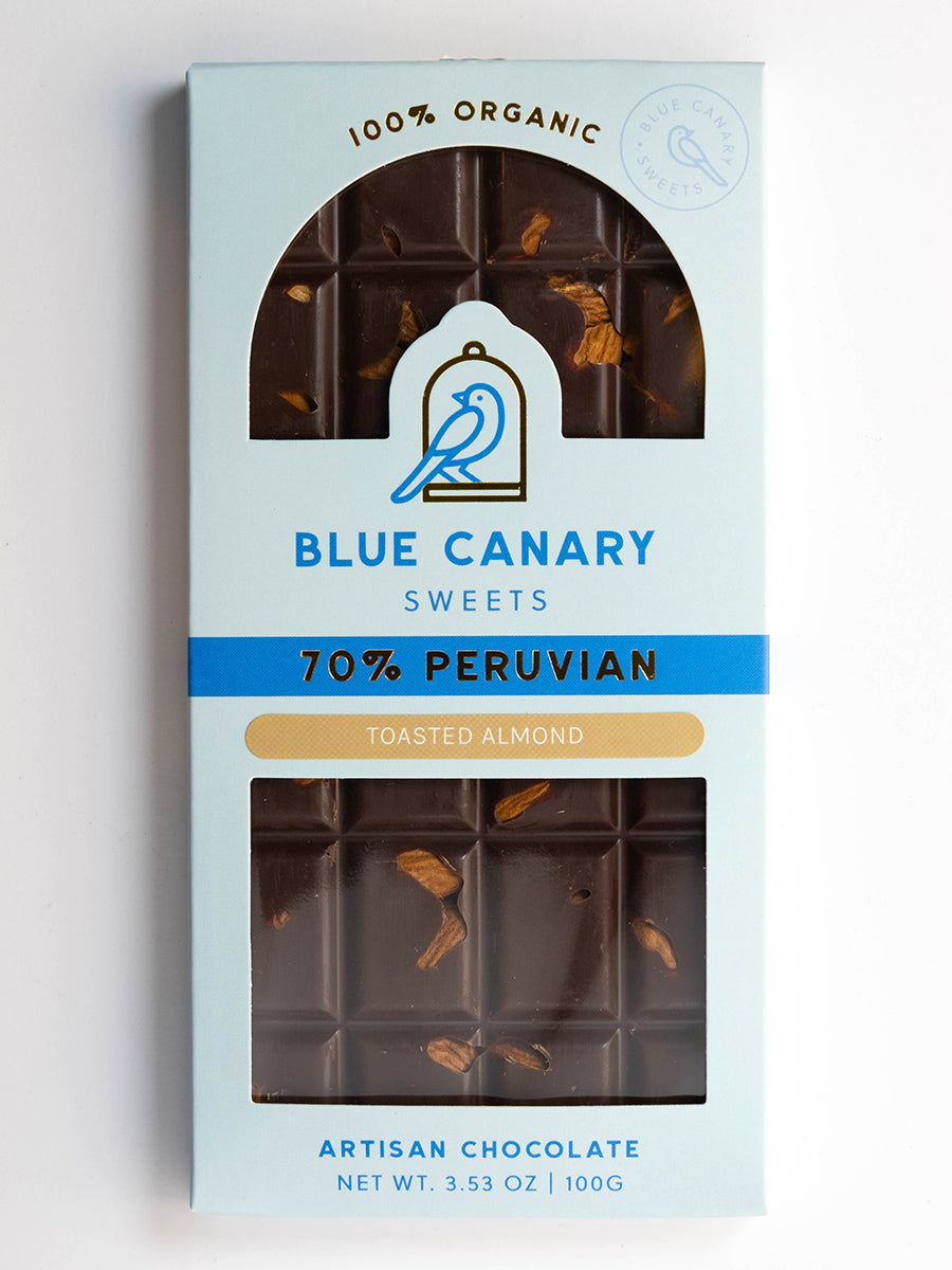 70% Peruvian Dark Chocolate | Toasted Almonds image 0