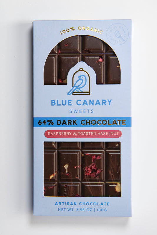 64% Dark Chocolate | Raspberry & Toasted Hazelnuts image 0